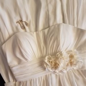 Cream floor length gown
